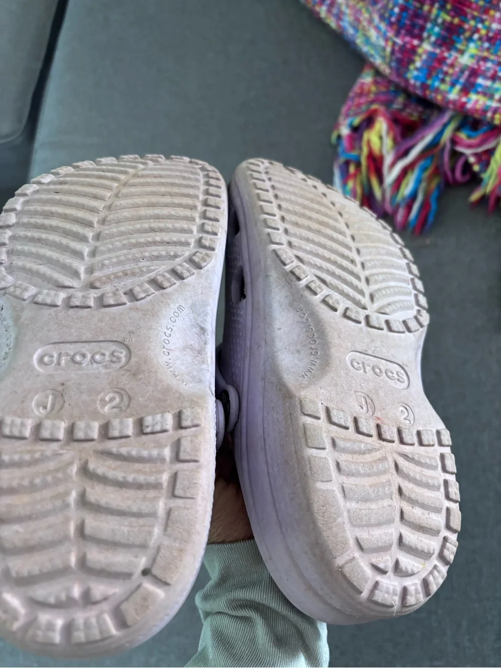 CROCS Kids Clog in Light Lavender with Kangaroo Charm
